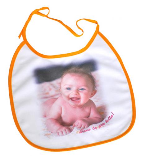 Bavaglino Arancione da personalizzare con foto